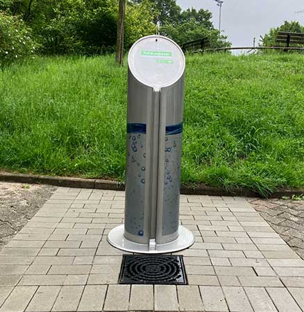 Trinkwasserspender der Stadtwerke Düsseldorf auf der Gutenbergstraße